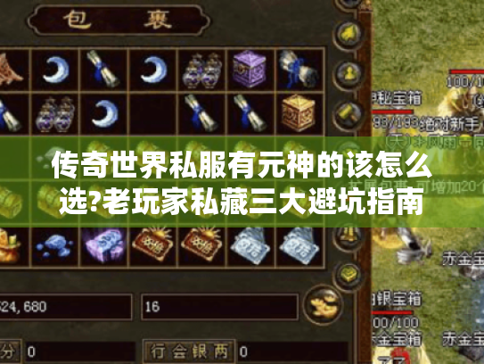 传奇世界私服有元神的该怎么选?老玩家私藏三大避坑指南