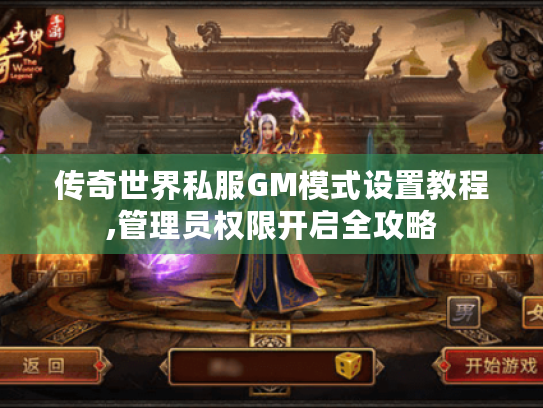 传奇世界私服GM模式设置教程,管理员权限开启全攻略 传奇世界私服GM模式设置教程,管理员权限开启全攻略