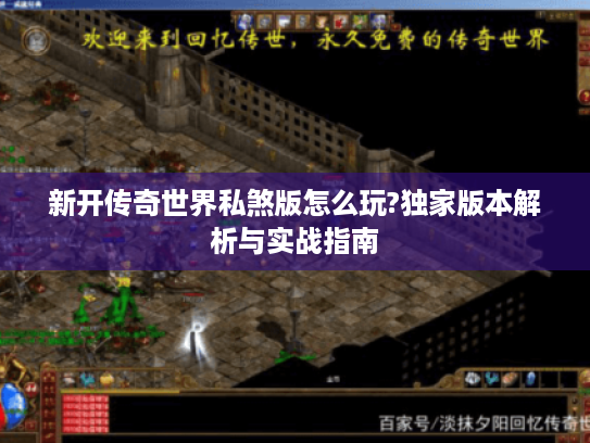 新开传奇世界私煞版怎么玩?独家版本解析与实战指南