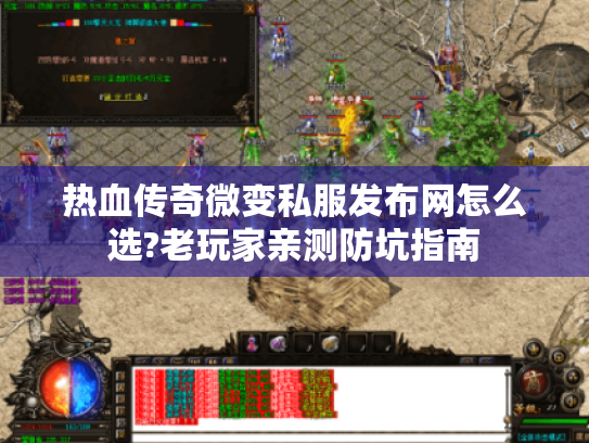 热血传奇微变私服发布网怎么选?老玩家亲测防坑指南 热血传奇微变私服发布网怎么选?老玩家亲测防坑指南