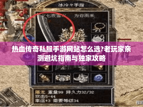 热血传奇私服手游网站怎么选?老玩家亲测避坑指南与独家攻略