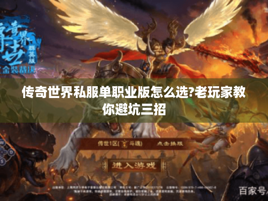 传奇世界私服单职业版怎么选?老玩家教你避坑三招