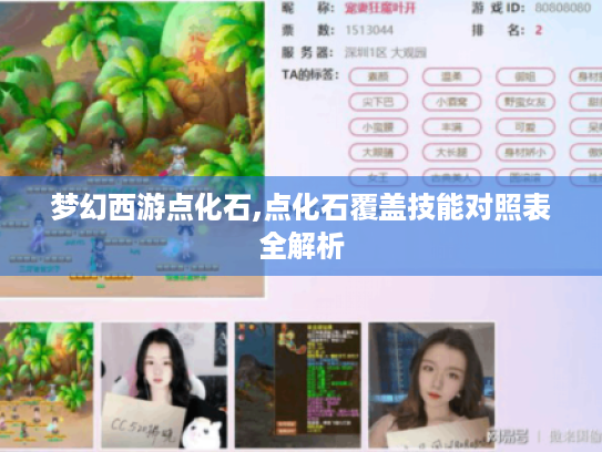梦幻西游点化石,点化石覆盖技能对照表全解析 梦幻西游点化石,点化石覆盖技能对照表全解析