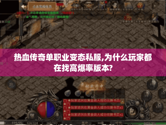 热血传奇单职业变态私服,为什么玩家都在找高爆率版本? 热血传奇单职业变态私服,为什么玩家都在找高爆率版本?