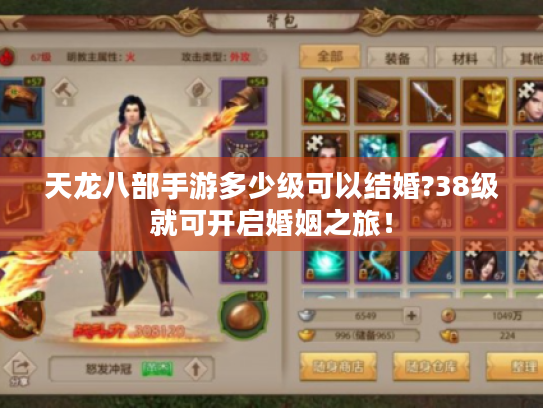 天龙八部手游多少级可以结婚?38级就可开启婚姻之旅！