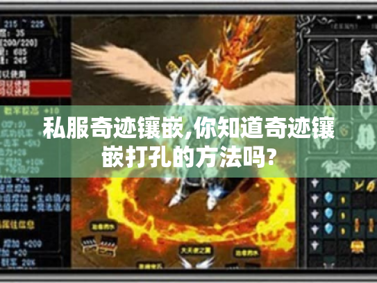 私服奇迹镶嵌,你知道奇迹镶嵌打孔的方法吗? 私服奇迹镶嵌,你知道奇迹镶嵌打孔的方法吗?