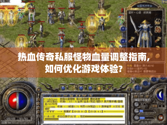 热血传奇私服怪物血量调整指南,如何优化游戏体验? 热血传奇私服怪物血量调整指南,如何优化游戏体验?