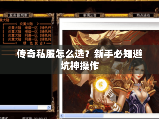 传奇私服怎么选?新手必知避坑神操作 传奇私服怎么选?新手必知避坑神操作