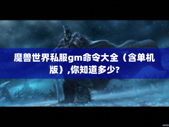 魔兽世界私服gm命令大全（含单机版）,你知道多少?