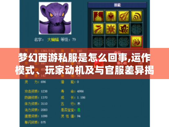 梦幻西游私服是怎么回事,运作模式、玩家动机及与官服差异揭秘