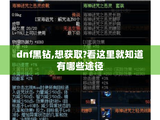 dnf黑钻,想获取?看这里就知道有哪些途径 dnf黑钻,想获取?看这里就知道有哪些途径