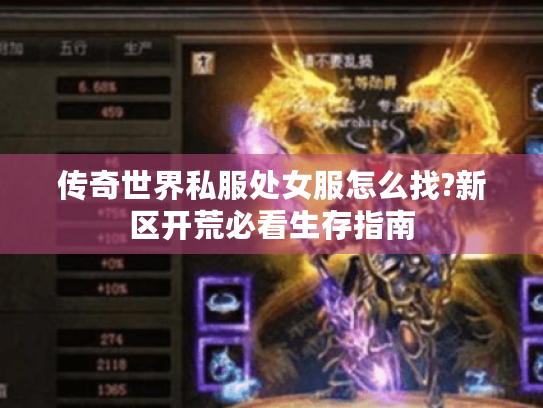 传奇世界私服处女服怎么找?新区开荒必看生存指南 传奇世界私服处女服怎么找?新区开荒必看生存指南