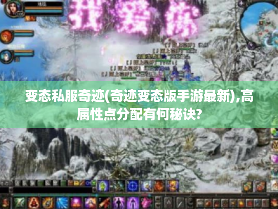 变态私服奇迹(奇迹变态版手游最新),高属性点分配有何秘诀? 变态私服奇迹(奇迹变态版手游最新),高属性点分配有何秘诀?