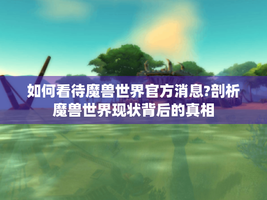 如何看待魔兽世界官方消息?剖析魔兽世界现状背后的真相