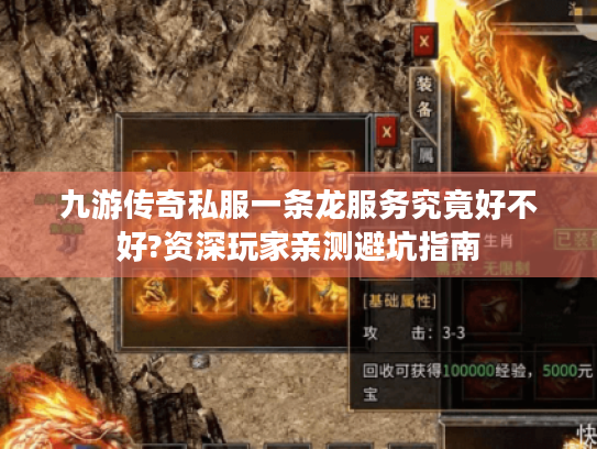 九游传奇私服一条龙服务究竟好不好?资深玩家亲测避坑指南 九游传奇私服一条龙服务究竟好不好?资深玩家亲测避坑指南