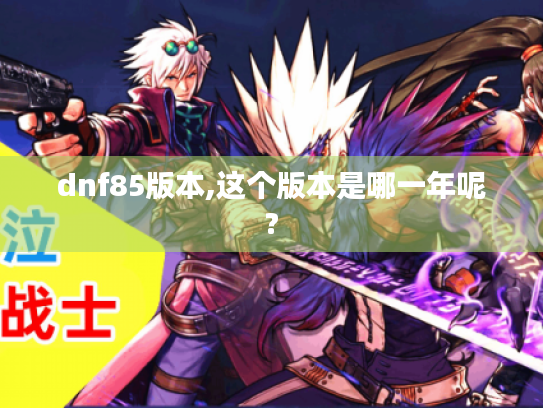 dnf85版本,这个版本是哪一年呢? dnf85版本,这个版本是哪一年呢?