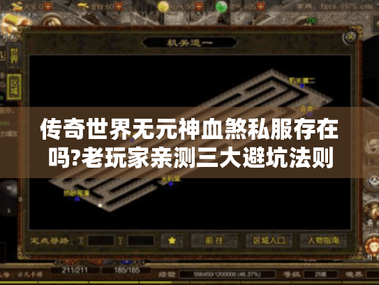 传奇世界无元神血煞私服存在吗?老玩家亲测三大避坑法则