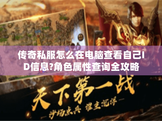 传奇私服怎么在电脑查看自己ID信息?角色属性查询全攻略 传奇私服怎么在电脑查看自己ID信息?角色属性查询全攻略