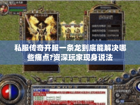 私服传奇开服一条龙到底能解决哪些痛点?资深玩家现身说法 私服传奇开服一条龙到底能解决哪些痛点?资深玩家现身说法