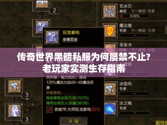 传奇世界黑暗私服为何屡禁不止?老玩家实测生存指南