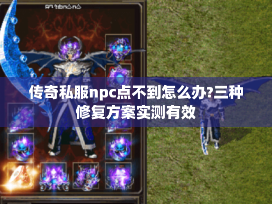 传奇私服npc点不到怎么办?三种修复方案实测有效 传奇私服npc点不到怎么办?三种修复方案实测有效