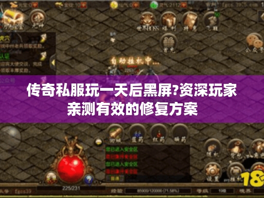 传奇私服玩一天后黑屏?资深玩家亲测有效的修复方案