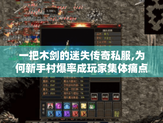 一把木剑的迷失传奇私服,为何新手村爆率成玩家集体痛点? 一把木剑的迷失传奇私服,为何新手村爆率成玩家集体痛点?