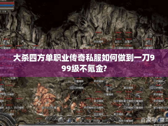大杀四方单职业传奇私服如何做到一刀999级不氪金?