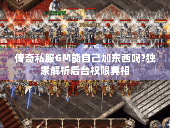 传奇私服GM能自己加东西吗?独家解析后台权限真相 传奇私服GM能自己加东西吗?独家解析后台权限真相