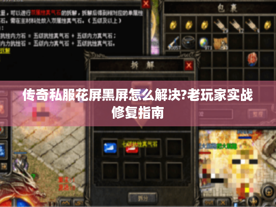 传奇私服花屏黑屏怎么解决?老玩家实战修复指南 传奇私服花屏黑屏怎么解决?老玩家实战修复指南