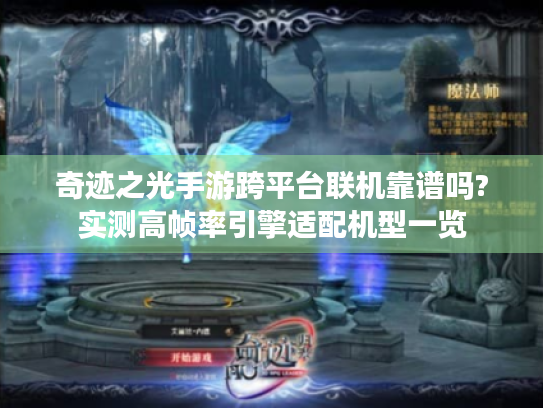 奇迹之光手游跨平台联机靠谱吗?实测高帧率引擎适配机型一览 奇迹之光手游跨平台联机靠谱吗?实测高帧率引擎适配机型一览