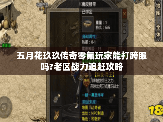 五月花玖玖传奇零氪玩家能打跨服吗?老区战力追赶攻略