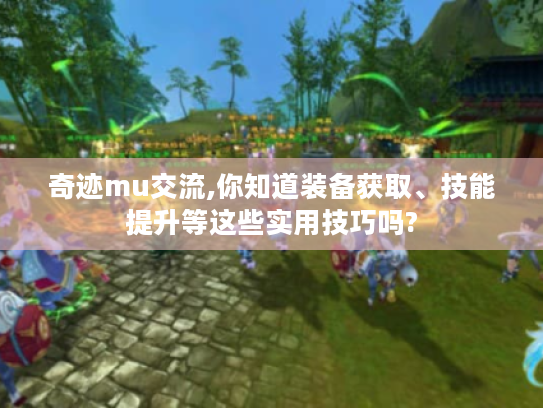 奇迹mu交流,你知道装备获取、技能提升等这些实用技巧吗? 奇迹mu交流,你知道装备获取、技能提升等这些实用技巧吗?