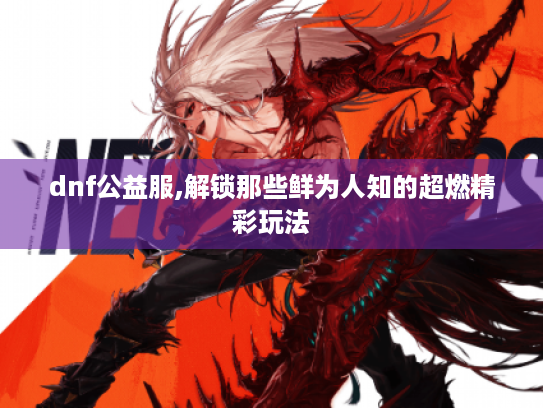 dnf公益服,解锁那些鲜为人知的超燃精彩玩法 dnf公益服,解锁那些鲜为人知的超燃精彩玩法