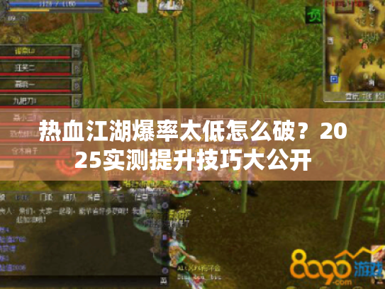 热血江湖爆率太低怎么破？2025实测提升技巧大公开