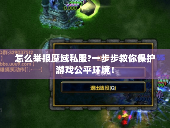 怎么举报魔域私服?一步步教你保护游戏公平环境! 怎么举报魔域私服?一步步教你保护游戏公平环境!