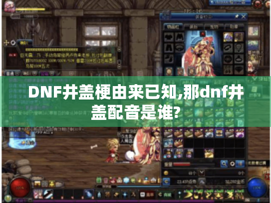 DNF井盖梗由来已知,那dnf井盖配音是谁? DNF井盖梗由来已知,那dnf井盖配音是谁?