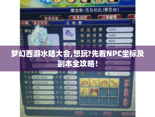 梦幻西游水陆大会,想玩?先看NPC坐标及副本全攻略! 梦幻西游水陆大会,想玩?先看NPC坐标及副本全攻略!