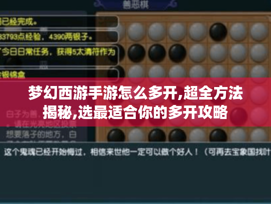 梦幻西游手游怎么多开,超全方法揭秘,选最适合你的多开攻略 梦幻西游手游怎么多开,超全方法揭秘,选最适合你的多开攻略