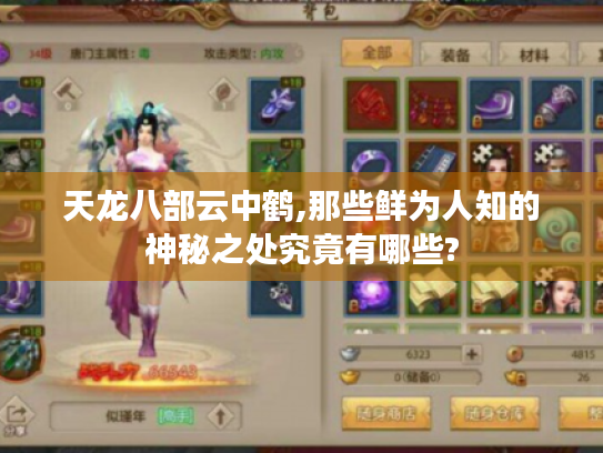 天龙八部云中鹤,那些鲜为人知的神秘之处究竟有哪些?