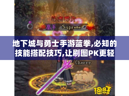 地下城与勇士手游蓝拳,必知的技能搭配技巧,让刷图PK更轻松 地下城与勇士手游蓝拳,必知的技能搭配技巧,让刷图PK更轻松