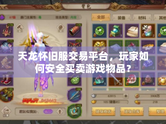 天龙怀旧服交易平台,玩家如何安全买卖游戏物品? 天龙怀旧服交易平台,玩家如何安全买卖游戏物品?