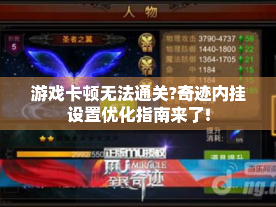 游戏卡顿无法通关?奇迹内挂设置优化指南来了! 游戏卡顿无法通关?奇迹内挂设置优化指南来了!