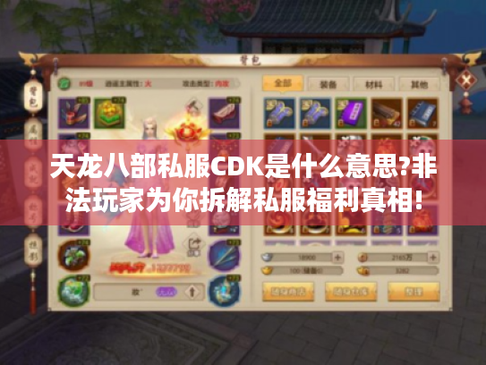 天龙八部私服CDK是什么意思?非法玩家为你拆解私服福利真相! 天龙八部私服CDK是什么意思?非法玩家为你拆解私服福利真相!