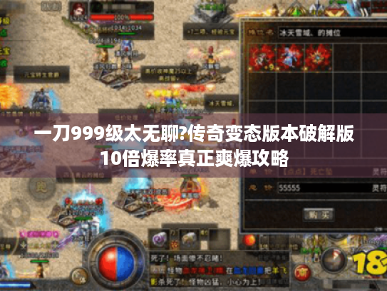 一刀999级太无聊?传奇变态版本破解版10倍爆率真正爽爆攻略