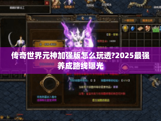 传奇世界元神加强版怎么玩透?2025最强养成路线曝光 传奇世界元神加强版怎么玩透?2025最强养成路线曝光