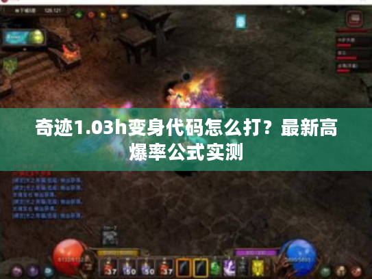 奇迹1.03h变身代码怎么打？最新高爆率公式实测