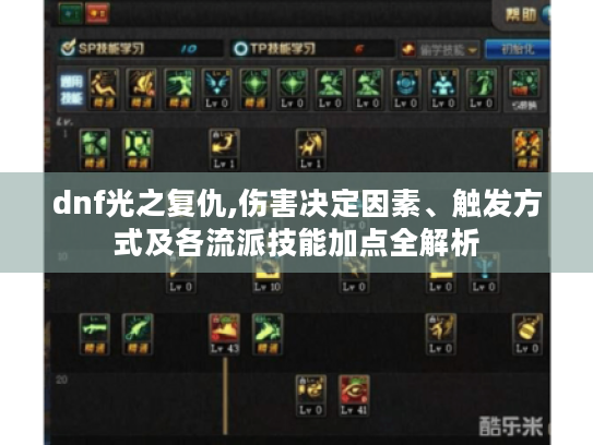 dnf光之复仇,伤害决定因素、触发方式及各流派技能加点全解析