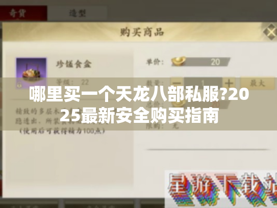 哪里买一个天龙八部私服?2025最新安全购买指南 哪里买一个天龙八部私服?2025最新安全购买指南