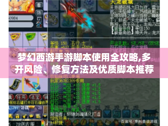 梦幻西游手游脚本使用全攻略,多开风险、修复方法及优质脚本推荐